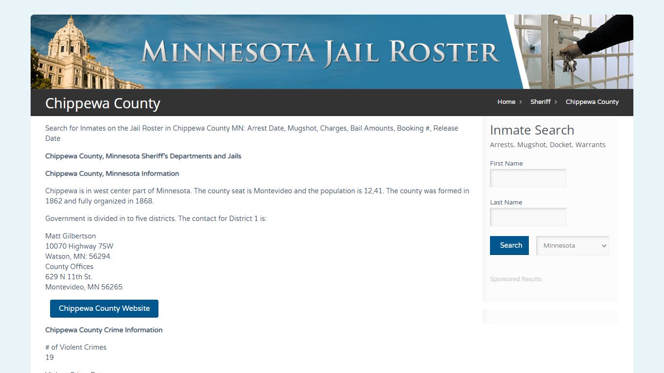 Chippewa County | Jail Roster Search